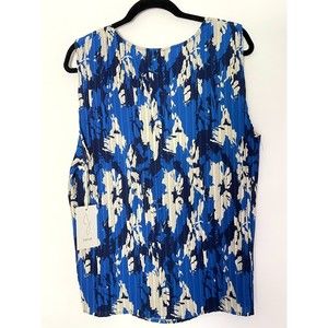 Joie Women's Floral Blue Sleeveless Top Blouse Size 3X New with tag CC